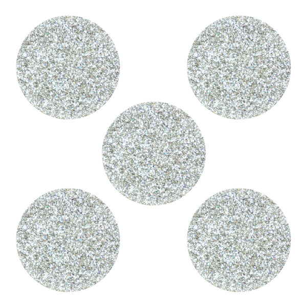 Glitter stippen zilver groot - om te lijmen