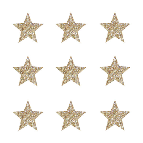 Glitzersterne gold klein – zum Kleben