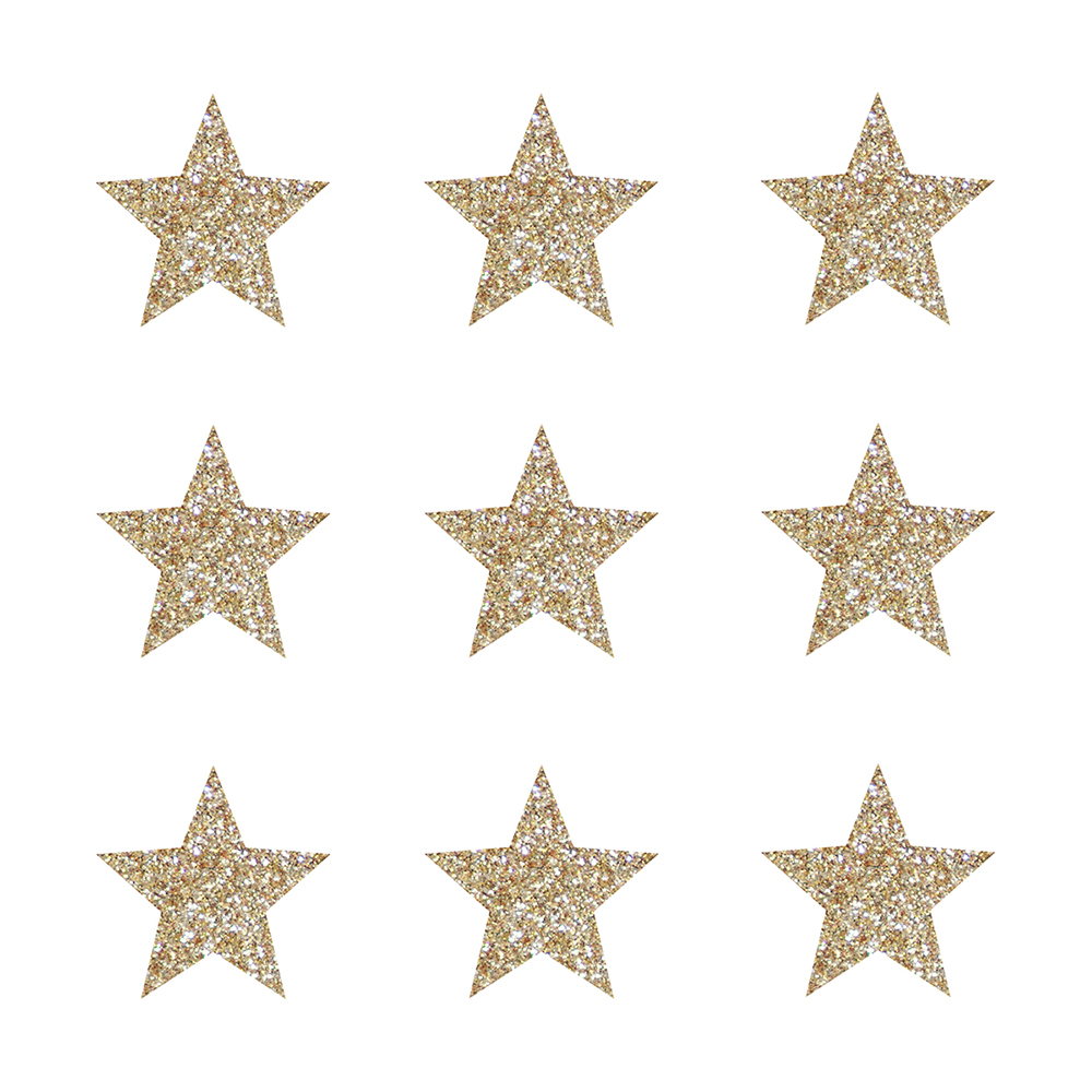 Glitter stars gold small – for gluing – fabfabstickers