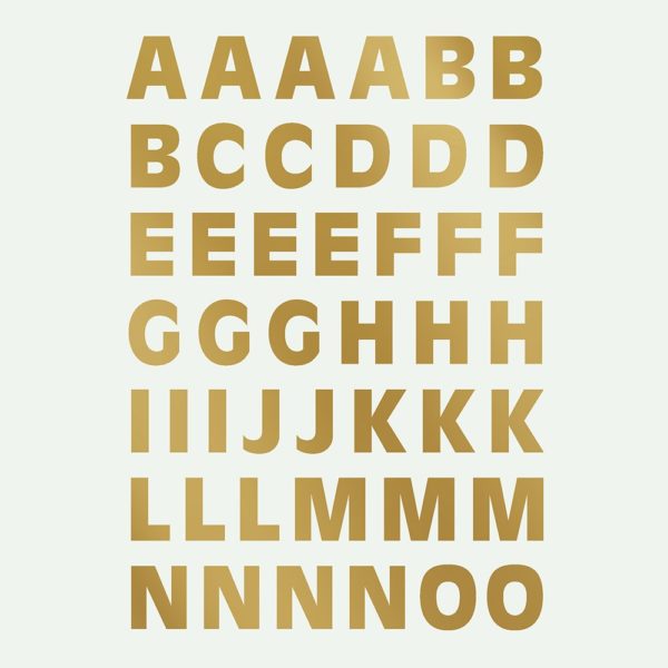ABC - gewoon schrift - goud