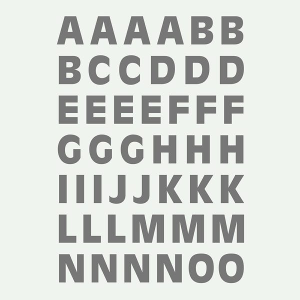 ABC - schlichte Schrift - grau