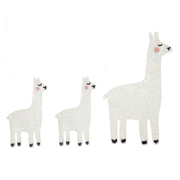 Glitter Lama's - Strijkbare Stickers