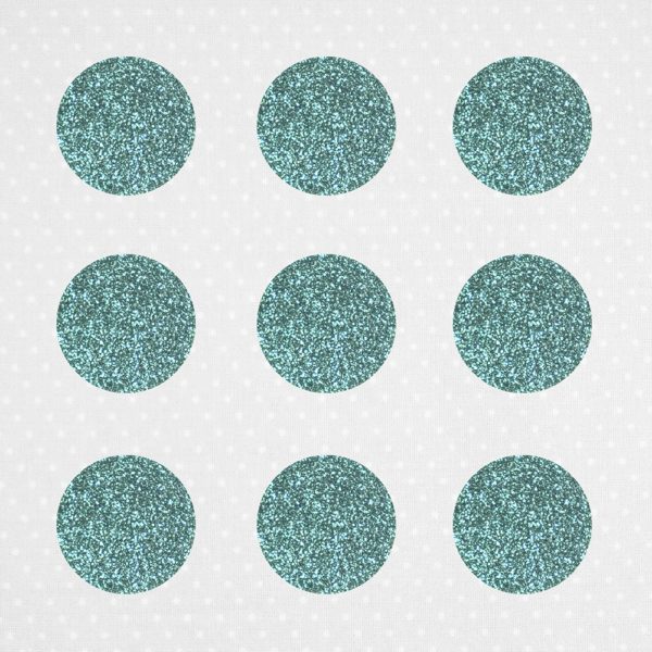 Glitzerpunkte mint – Bügelsticker