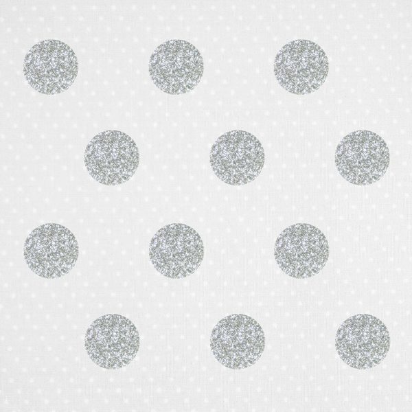 Glitzerpunkte silber – Bügelsticker