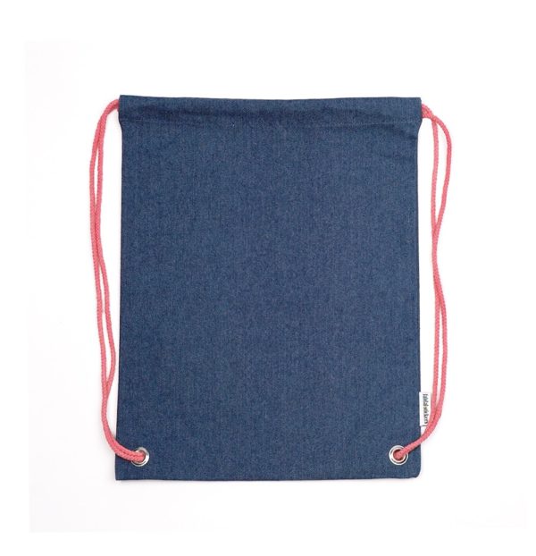 Jeansbag / Rucksack mit rosa Henkeln