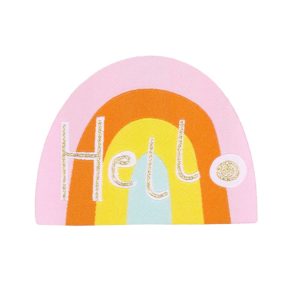Rainbow "Hello" - iron-on sticker