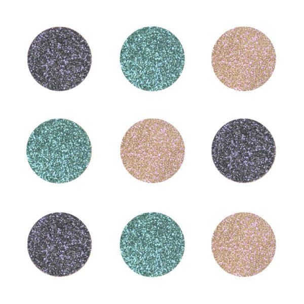 Glitter dots mix 10 - iron-on stickers