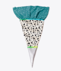 Stoffhülle, Schultüte – mint/schwarz-weiß/silber