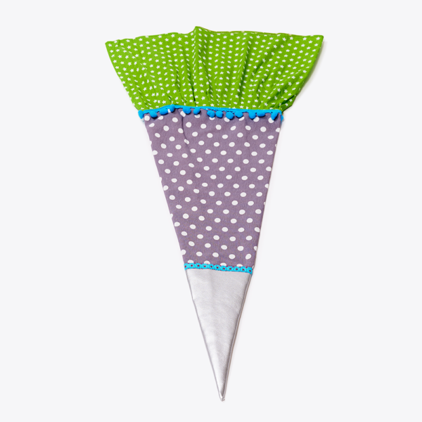 Fabric cover, school bag - green/grey/silver
