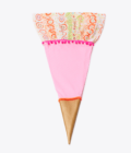 Stoffhülle, Schultüte – pastel-blumen/rosa/gold