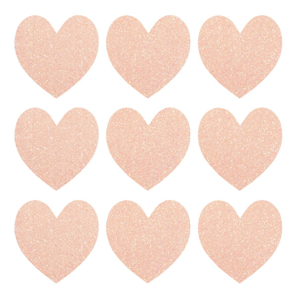 Glitter hearts powder confetti - to glue