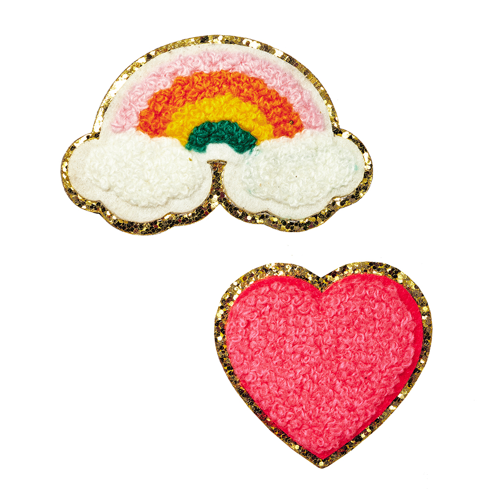 Rainbow & Heart – zum Kleben – fabfabstickers