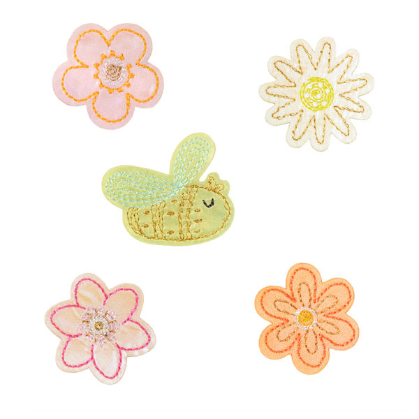 Bijen en bloemen - Strijkbare stickers
