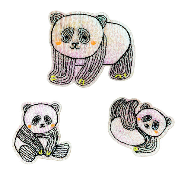 Panda family – Bügelsticker